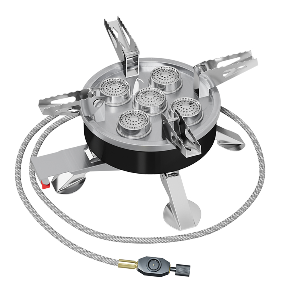 Camping Cooking Windshield - 11800 W tragbarer Outdoor-Kocher, Camping-Gasherd, zusammenklappbar,