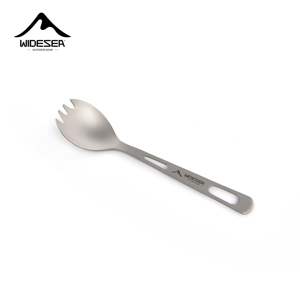 Camping Cooking Tool Set - Widesea Camping-Kochset, Spork, Löffel aus Titan,