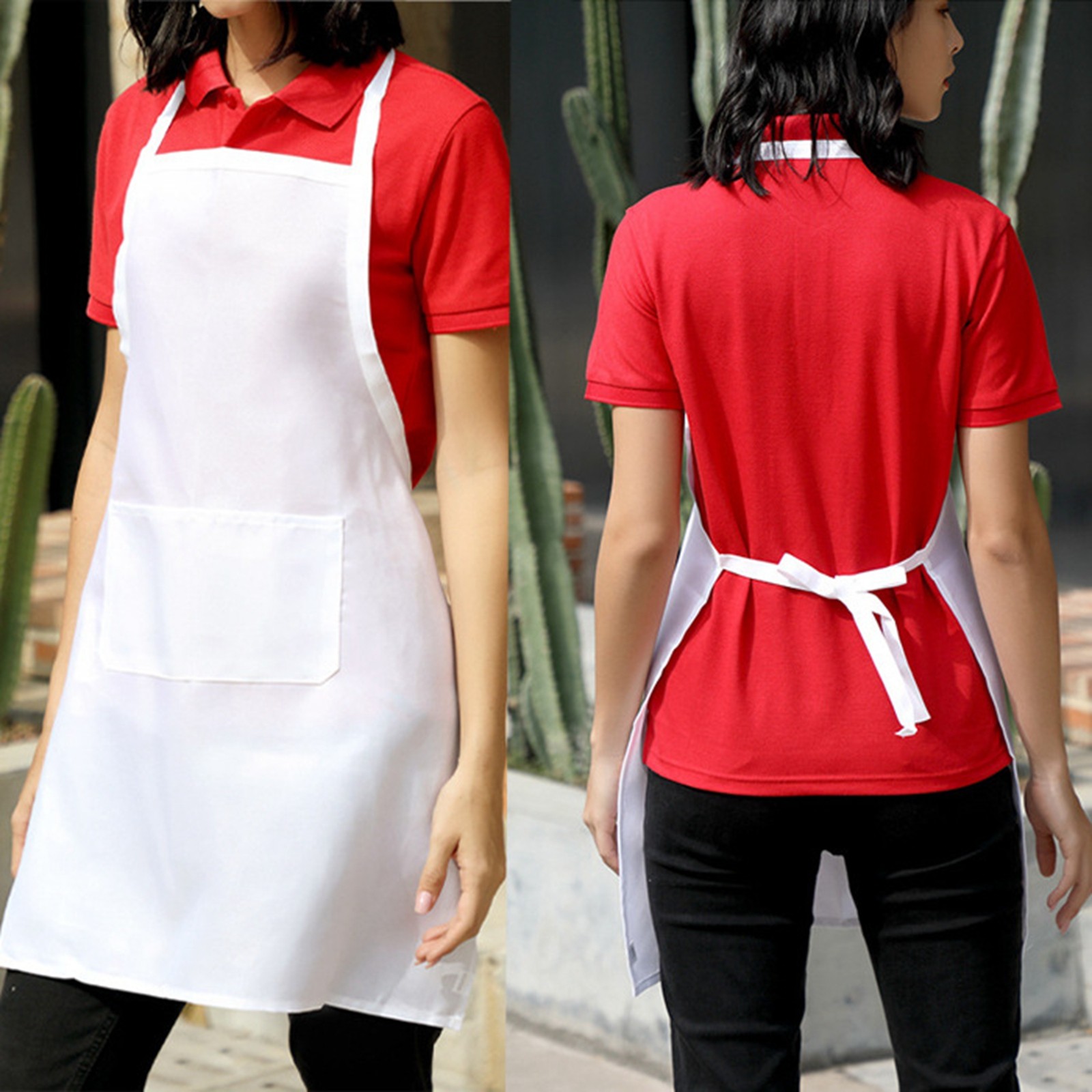 Camping Cooking Apron - 1/3 Stück weiße Küchenschürzen für Damen