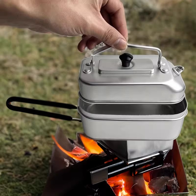 Camping Cooking Pot Set - Ultraleichte tragbare Picknick Camping Touristen kessel