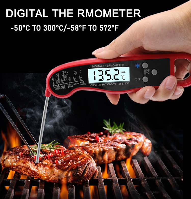 Meat Thermometer Camp - Camping-Thermometer, wasserdicht, digital, sofortiges Lesen zum