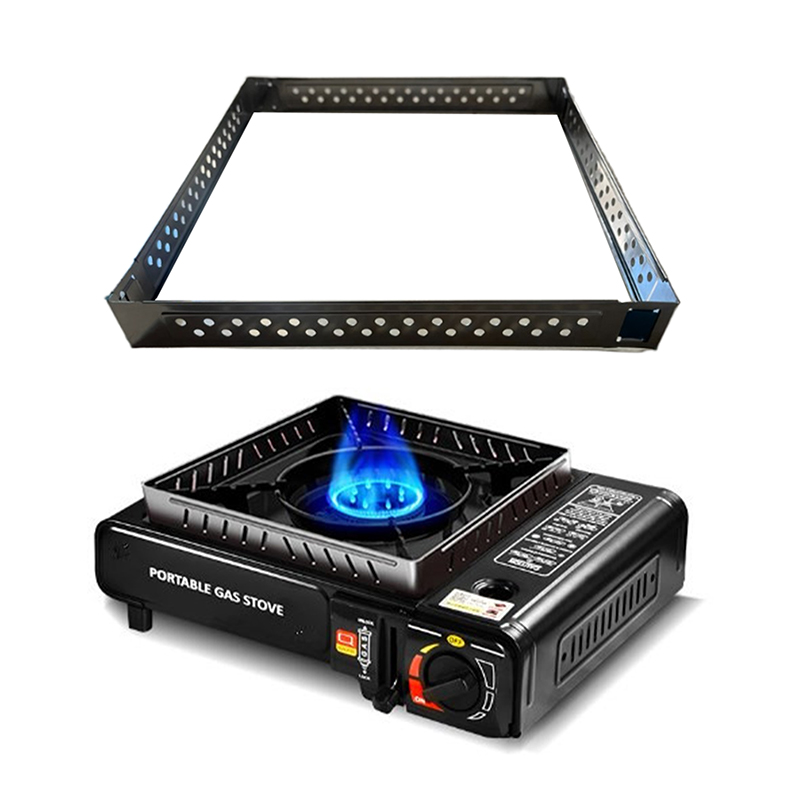 Camping Cooking Windshield - Gasherd, winddichte Ringe, abnehmbarer Windschutzständer, tragbares