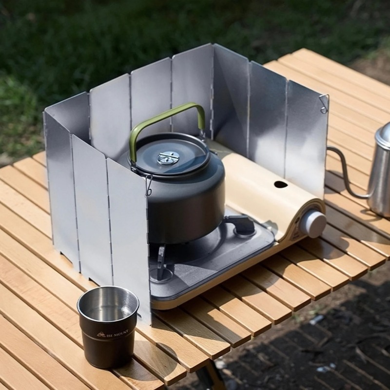 Camping Cooking Windshield - Faltbarer Ofenwindschutz, Wärmereflektor, winddichter Schutz aus