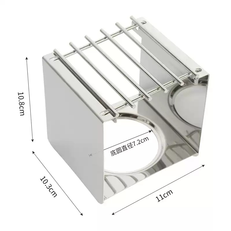 Camping Cooking Tin - Quadratischer Kaffeekocherständer aus Edelstahl, stabiler Topfständer