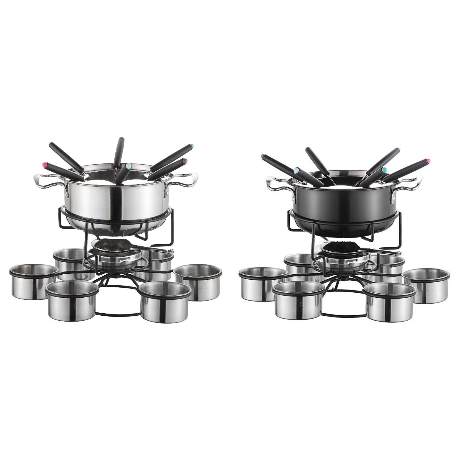 Camping Cooking Pot Set - Fondue-Topf-Set, Kochherd, verdickt, multifunktional, stabil, Schmelzgerät