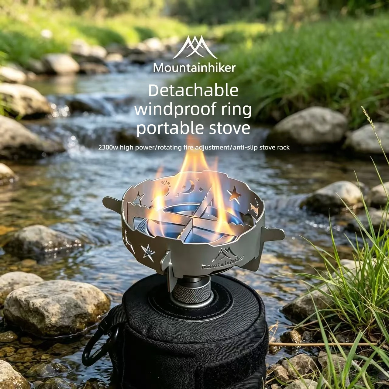 Camping Cooking Windshield - Campingkocher mit abnehmbarem Windschutzring, Outdoor-Kocher-Windschutz, hitzebeständig,