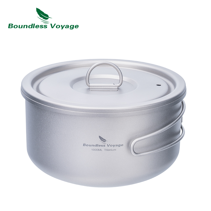 Camping Cooking Handle - Boundless Voyage Titan-Campingtopf mit Deckel, ultraleichter