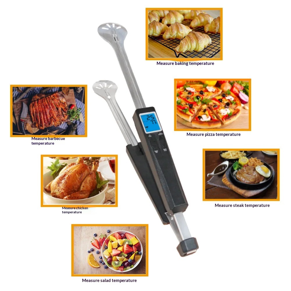 Meat Thermometer Camp - Klauenförmiges Sofortlese-Thermometer für Outdoor-BBQ, Fleischthermometer mit