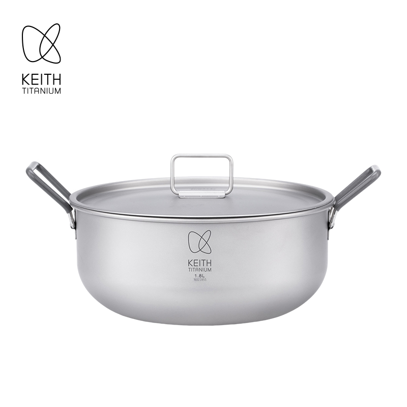 Camping Cooking Handle - KEITH 1,8L Kochtopf aus reinem Titan,