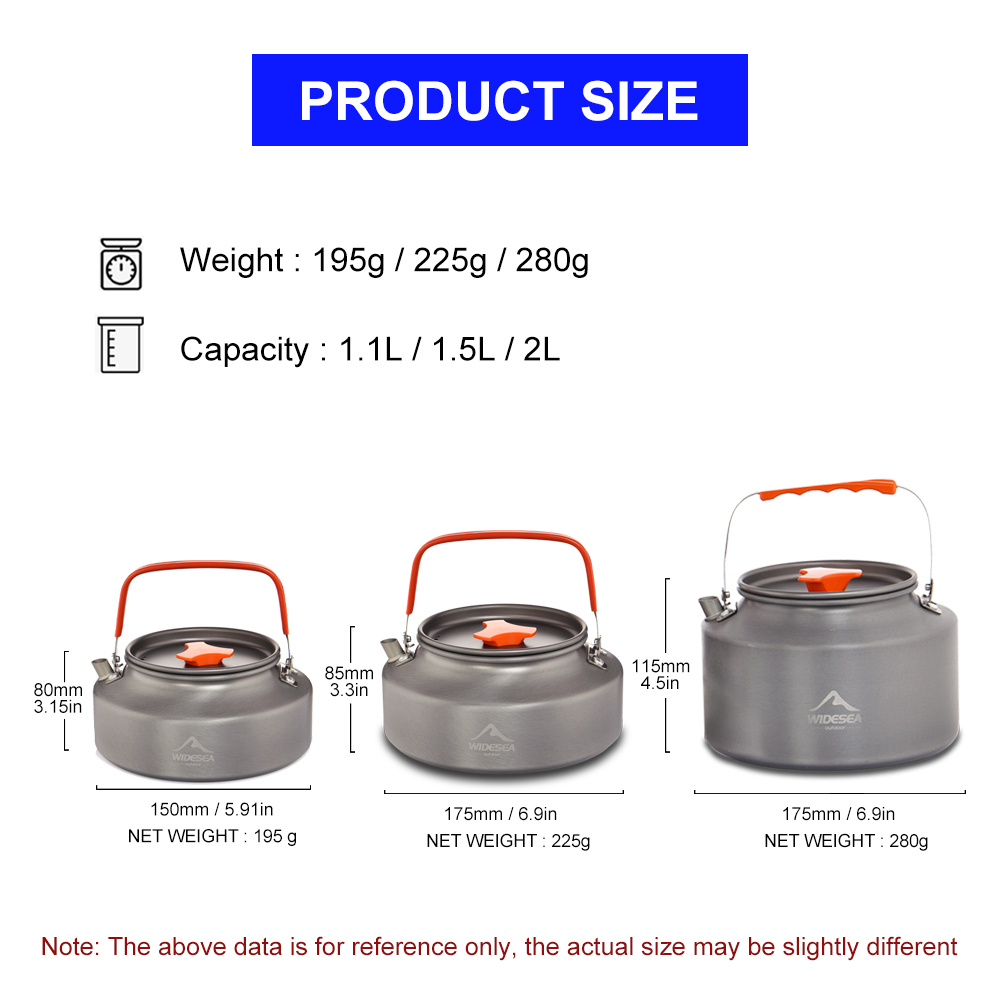 Widesea 1,1 L 2L 1,5 L Camping – Camping Cooking Tin Bewertung und Preis
