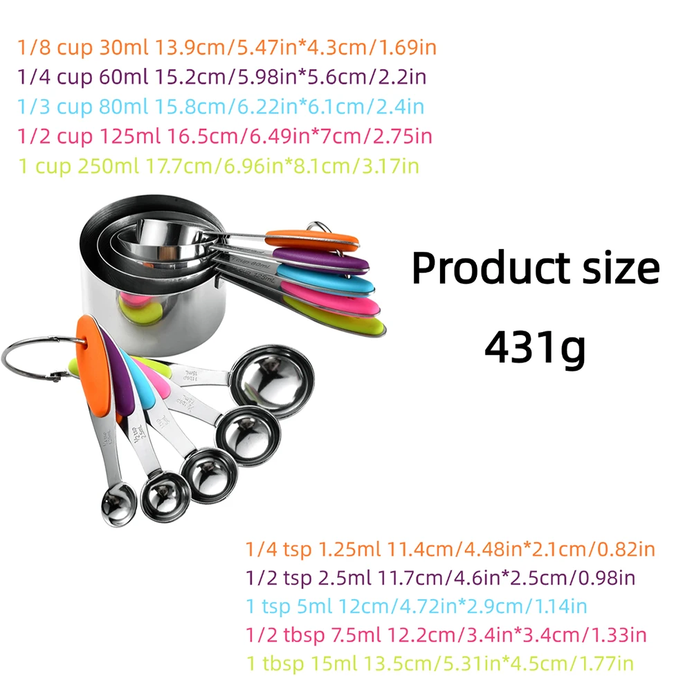 5/10Pcs Edelstahl Messbecher U – Camping Cooking Tool Set Bewertung und Preis