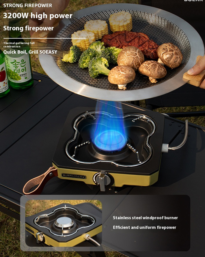Buerk Desktop Outdoor Gasherd  – Camping Cooking Windshield Bewertung und Preis