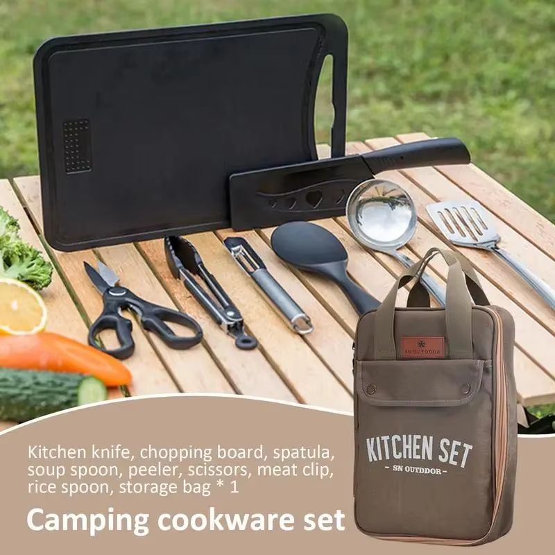 8-teiliges Camping-Kochgeschir – Camping Cooking Tool Set Bewertung und Preis
