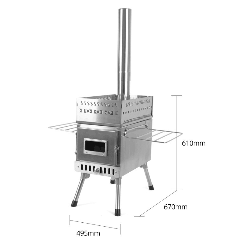 Edelstahl Klappbarer Holzofen  – Camping Cooking Fire Pit Bewertung und Preis