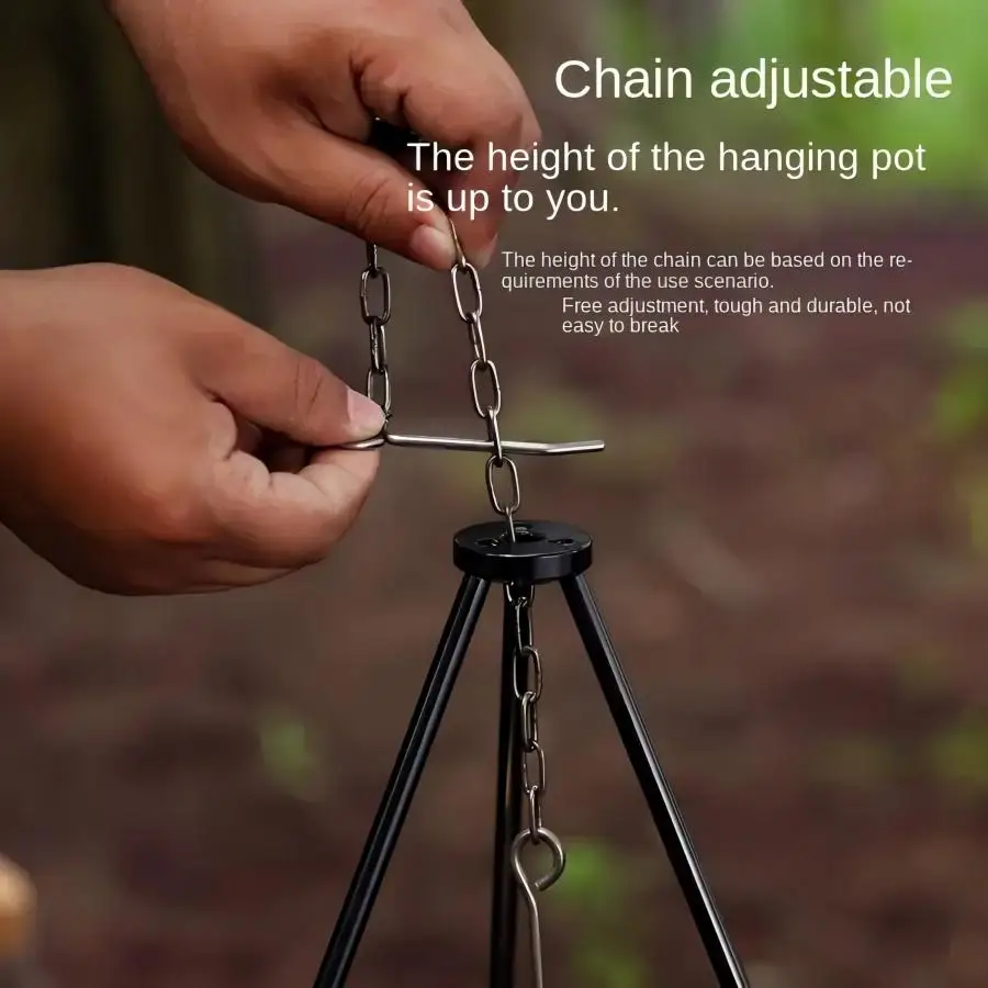 Großer Outdoor-Feuerständer, t – Camping Cooking Pot Tripod Bewertung und Preis
