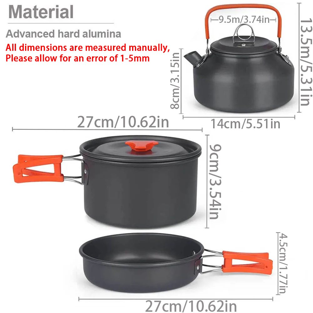 1 stücke/1 satz Camping Kochge – Camping Cooking Pot Set Bewertung und Preis