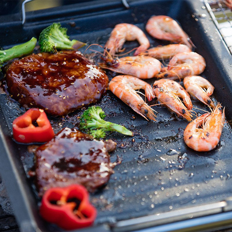 Dicke quadratische Grillpfanne – Camping Cooking Handle Bewertung und Preis