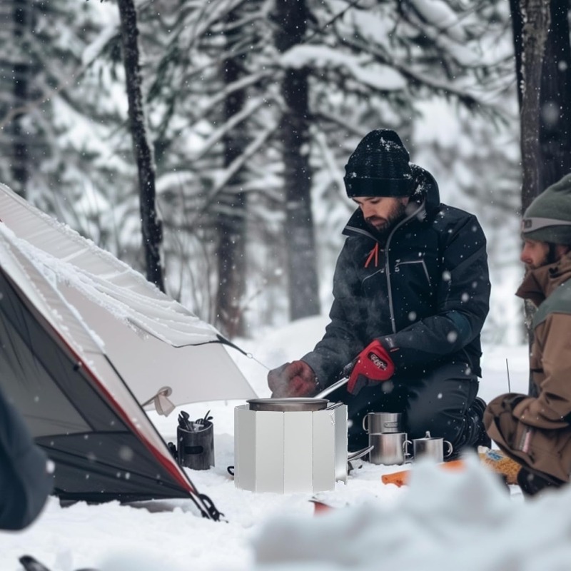 Faltbarer Ofenwindschutz, Wärm – Camping Cooking Windshield Bewertung und Preis