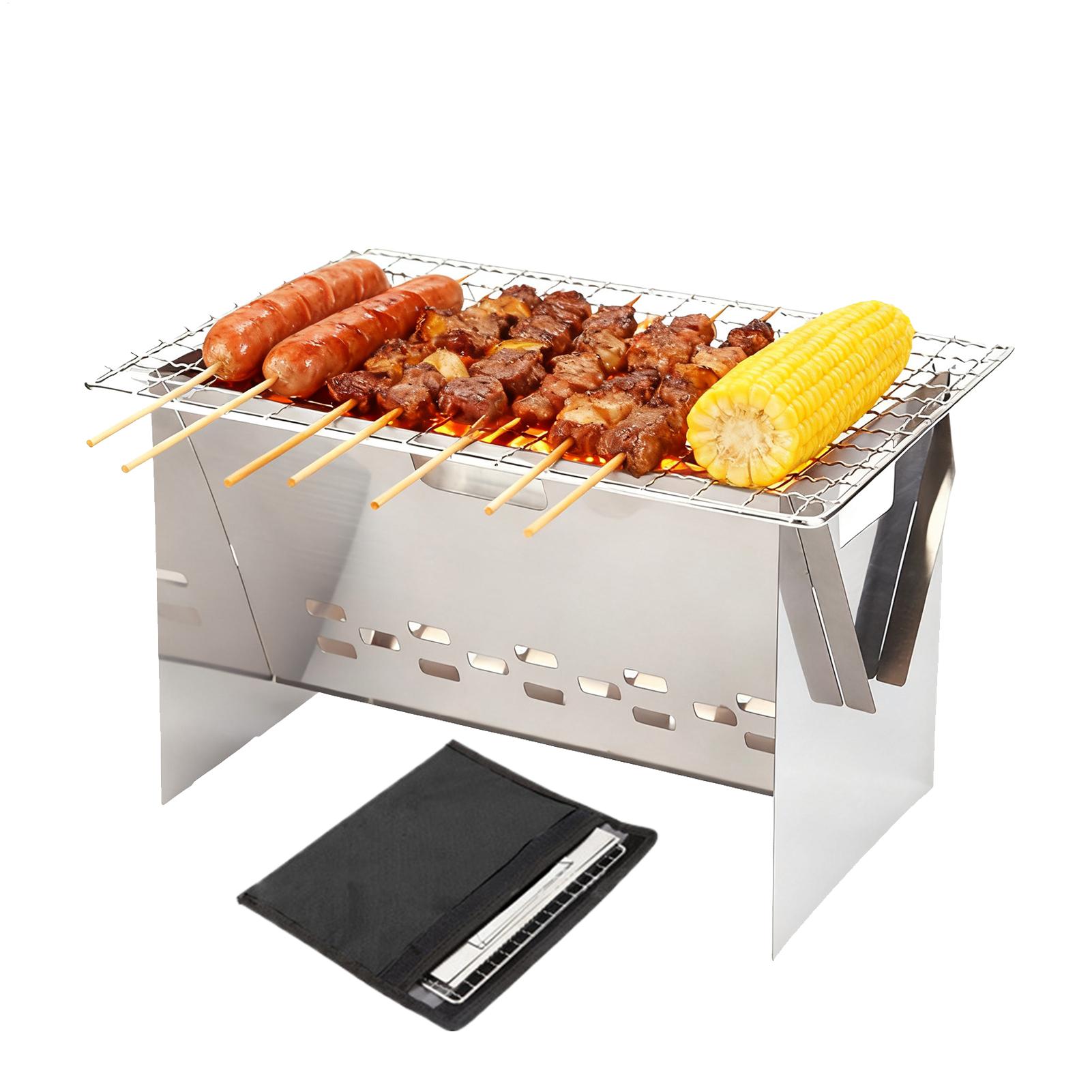 Holzkohlegrill aus Edelstahl,  – Camping Cooking Fire Pit Bewertung und Preis