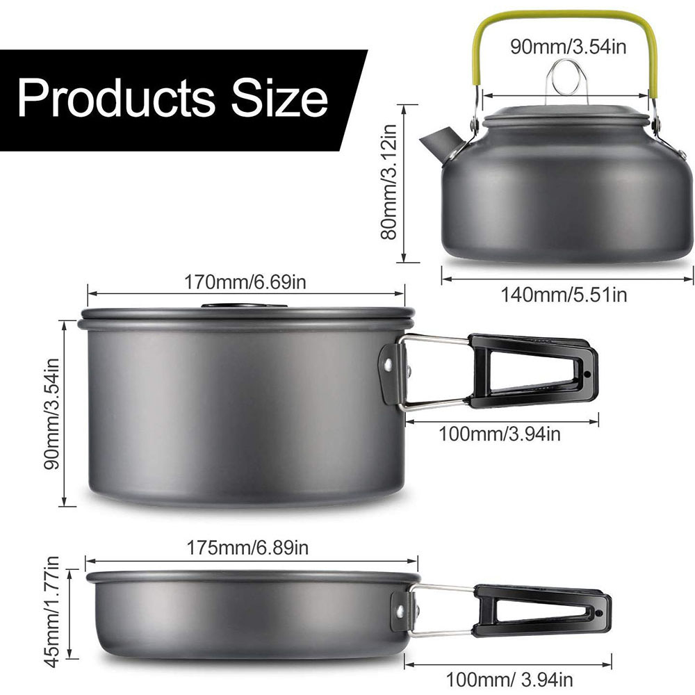 Outdoor-Camping-Kochgeschirr-S – Camping Cooking Pot Set Bewertung und Preis