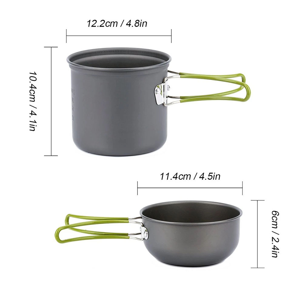 Camping-Kochgeschirr-Set mit H – Camping Cooking Pot Set Bewertung und Preis