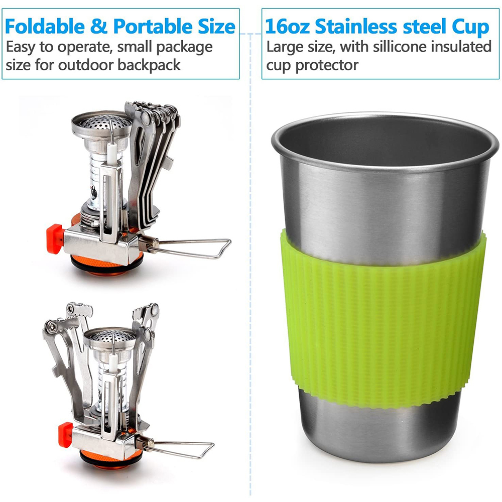 Camping-Kochgeschirr-Set mit H – Camping Cooking Pot Set Bewertung und Preis