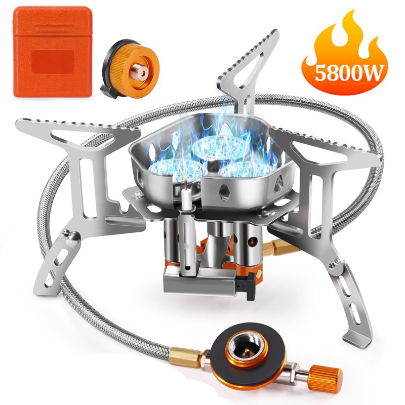5800W Hochleistungs-Camping-Ga – Camping Cooking Windshield Bewertung und Preis